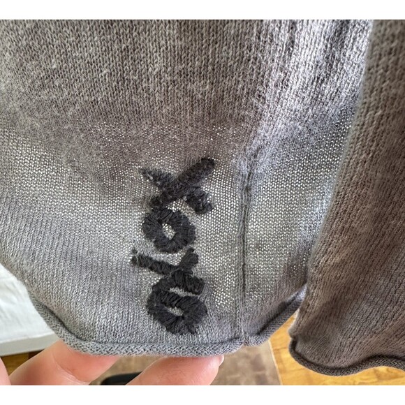 Princess Goes Hollywood Cotton/Cashmere Taupe Sequined Hearts Sweater Sz 8/38 - Picture 4 of 12